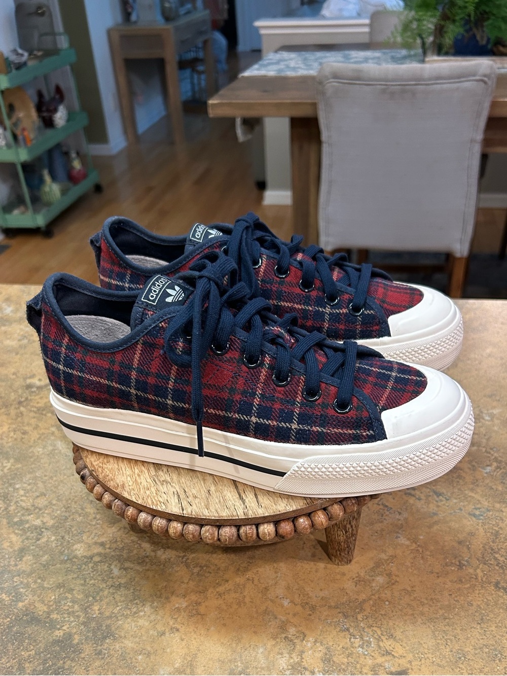 Adidas Nizza RF Plaid Platform Sneakers